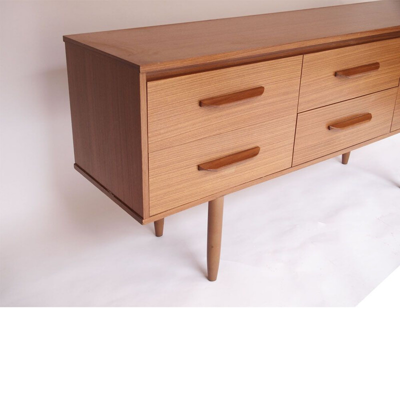 Vintage sideboard 6 drawers chest Scandinavian 1960s