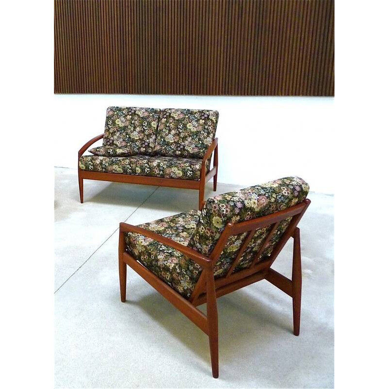 Magnus Olesen living room set in teak wood, Kai KRISTIANSEN - 1960s