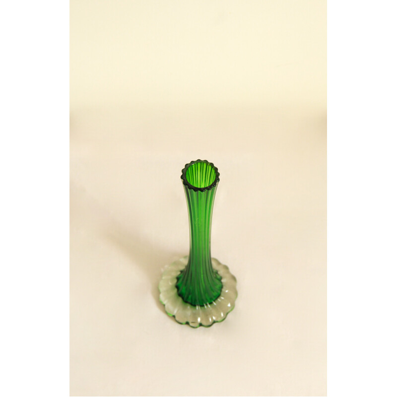 Vase vintage Filodendro Vert Murano, Italie 1970