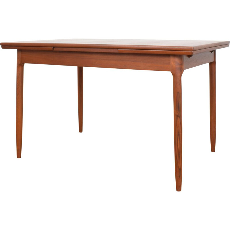 Mid-Century Teak Extendable Dining Table, Denmark 1960s