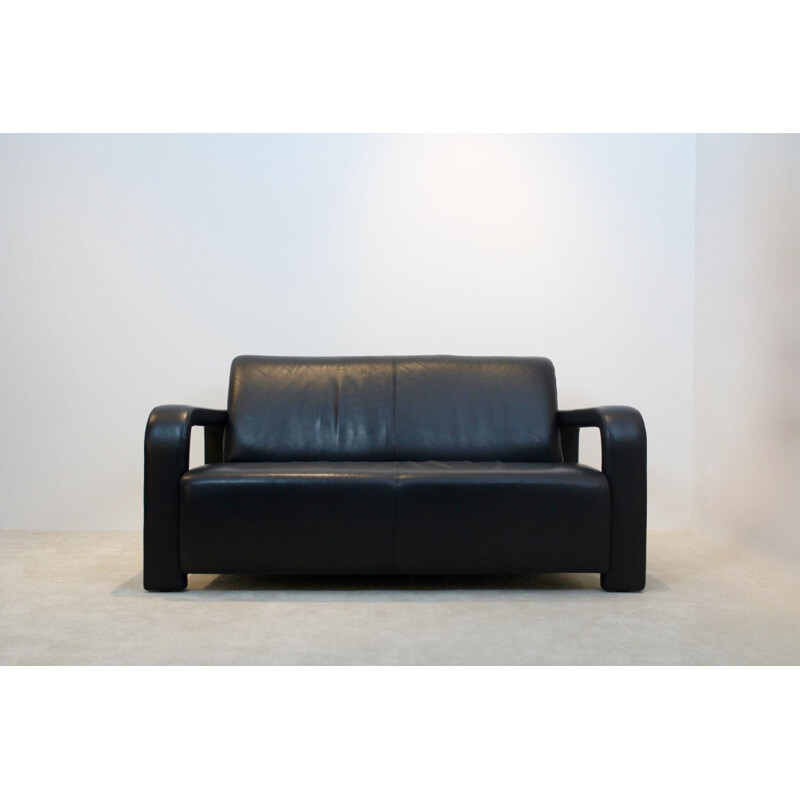 Vintage two-seater leather sofa by Marinelli, Italy 1980