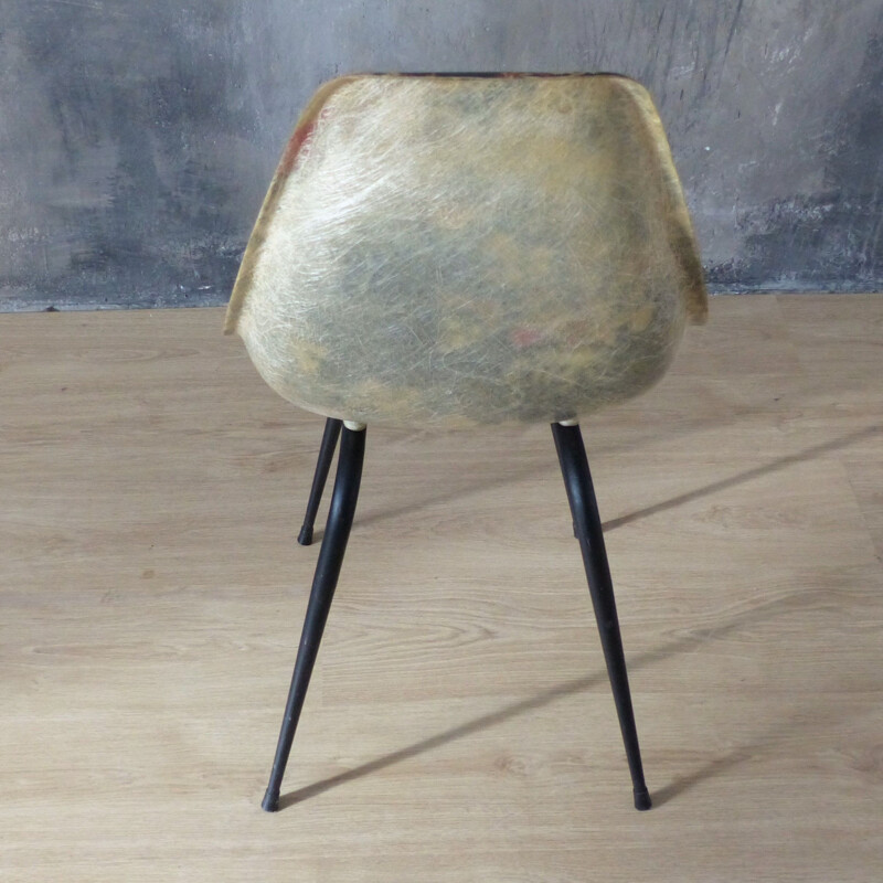 Vintage Fiberglass Side Chair by René-Jean Caillette 1950s