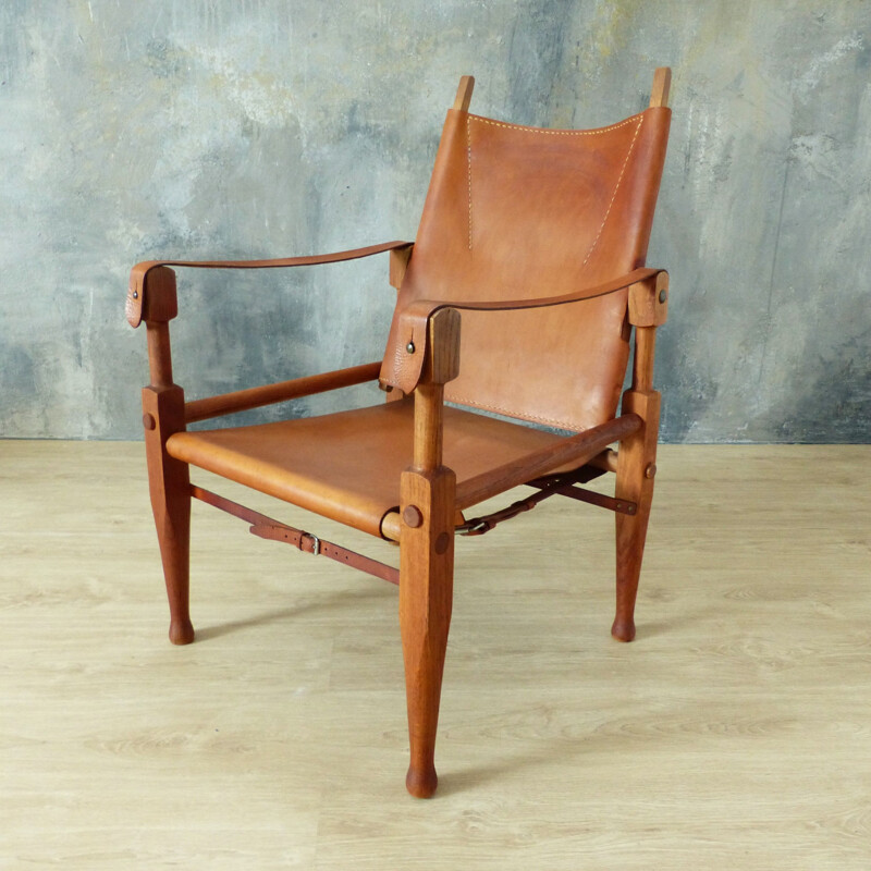 Vintage Safari Armchair by Wilhelm Kienzle for Wohnbedarf 1950s