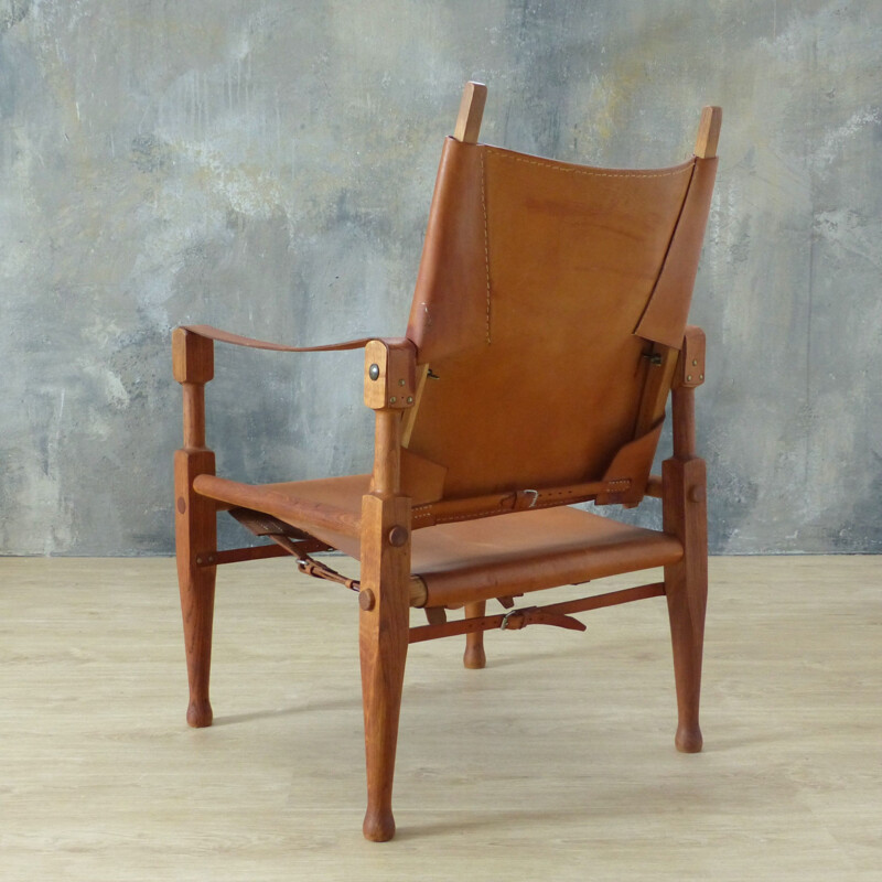 Vintage Safari fauteuil van Wilhelm Kienzle voor Wohnbedarf 1950