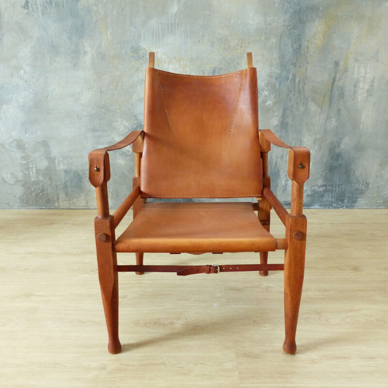 Vintage Safari fauteuil van Wilhelm Kienzle voor Wohnbedarf 1950