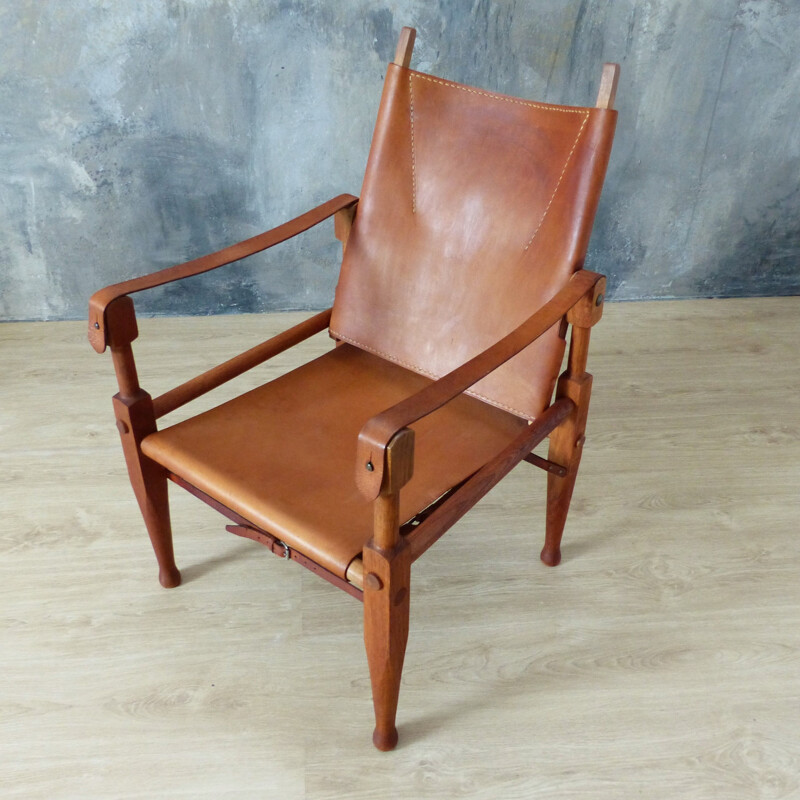 Vintage Safari fauteuil van Wilhelm Kienzle voor Wohnbedarf 1950