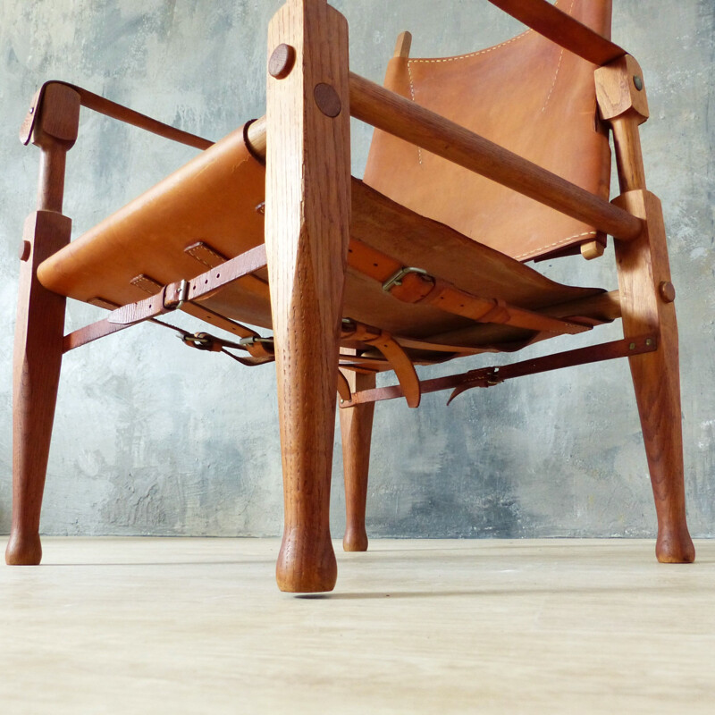 Vintage Safari fauteuil van Wilhelm Kienzle voor Wohnbedarf 1950