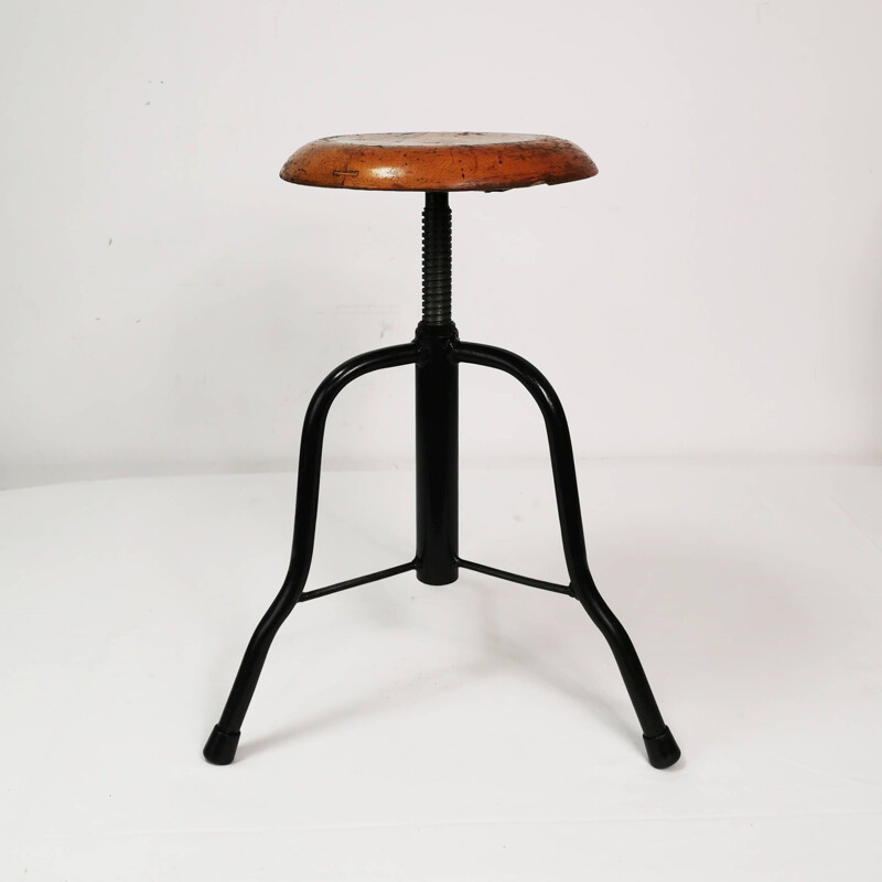 Tabouret vintage pivotant, Pologne 1970