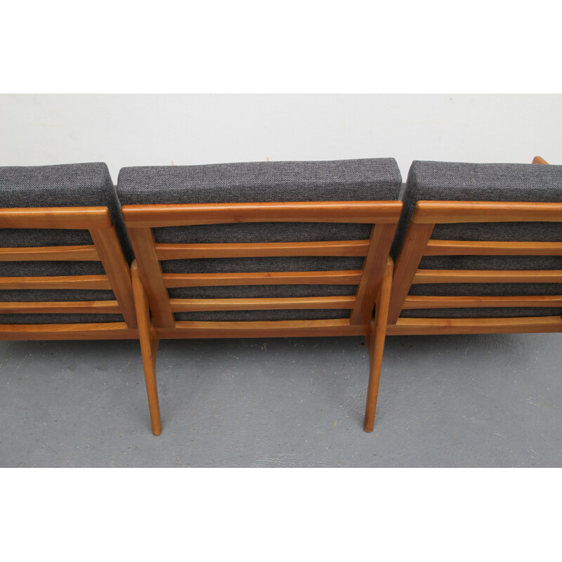 Vintage cherry wood sofa, 1960