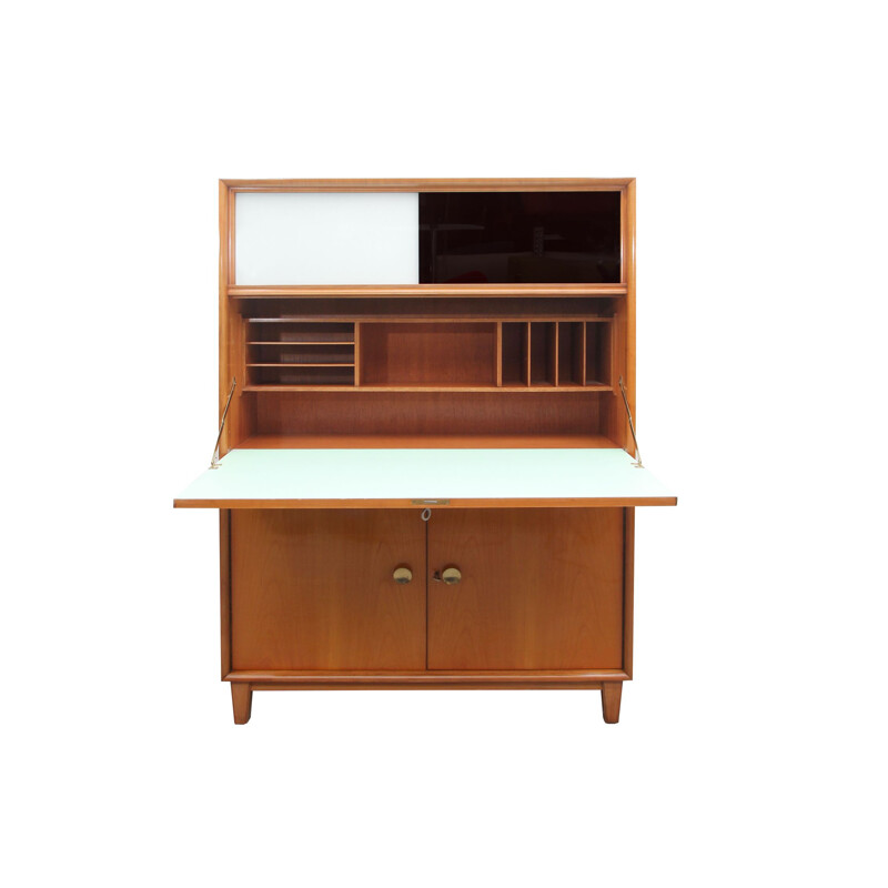 Mobilier de bureau vintage en merisier 1950