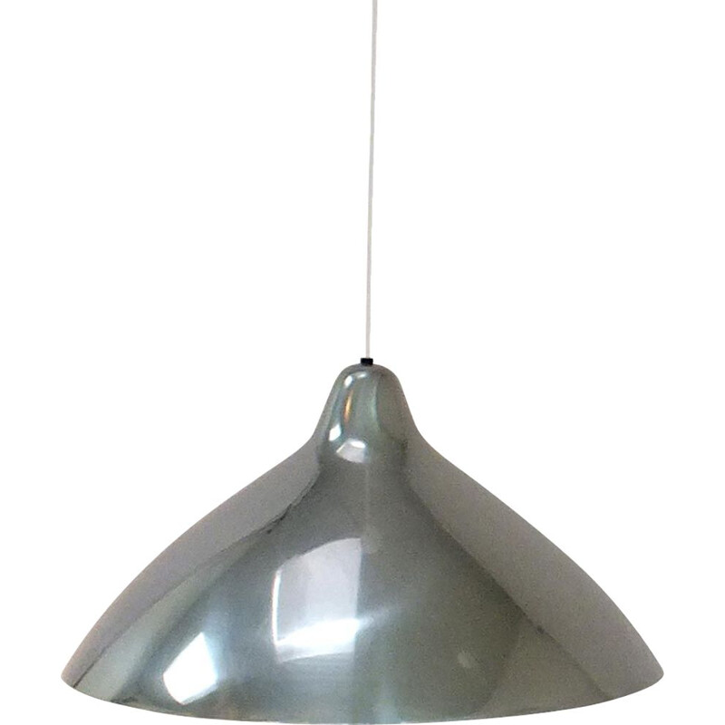 Vintage Polished Aluminum Lamp by Lisa Johansson Pape & Stockmann Orno 1950