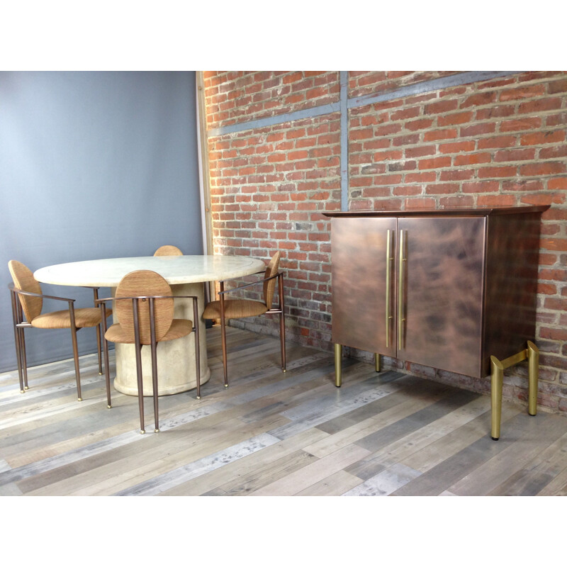 Vintage brass and copper bar furniture by Belgo Chrom