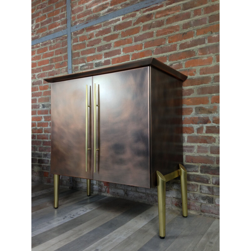 Vintage brass and copper bar furniture by Belgo Chrom