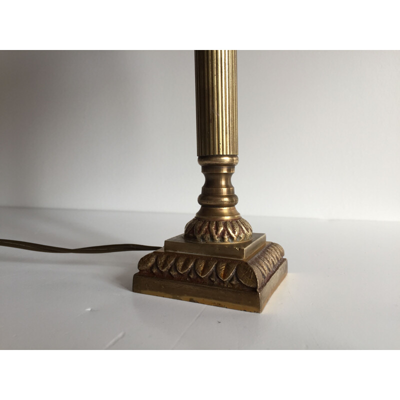 Vintage Chic lamp in solid brass and fabric