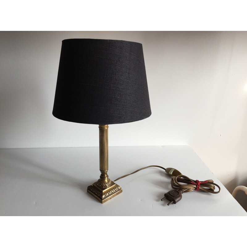 Vintage Chic lamp in solid brass and fabric