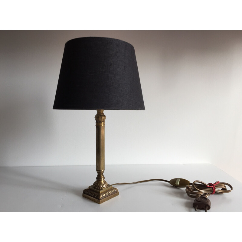 Vintage Chic lamp in solid brass and fabric