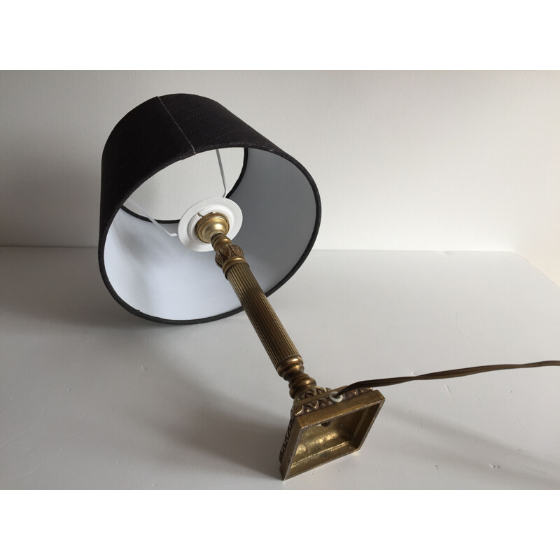 Vintage Chic lamp in solid brass and fabric