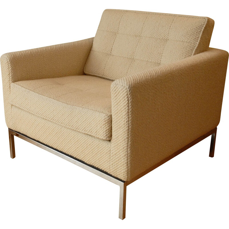 Fauteuil vintage Knoll en tissu, Florence KNOLL - 1960