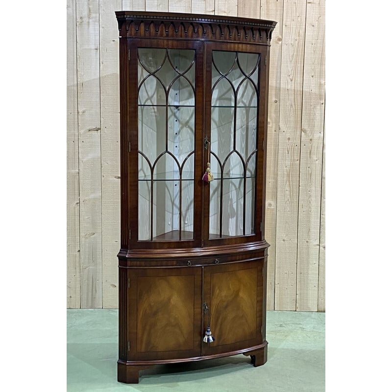 Vintage mahogany corner, English 1950s