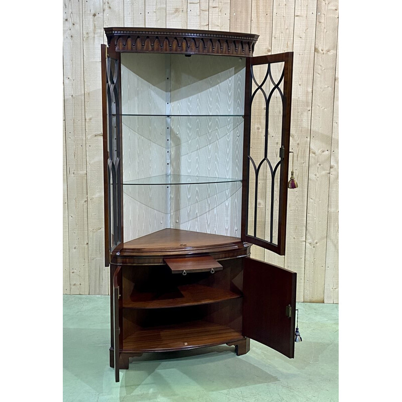 Vintage mahogany corner, English 1950s