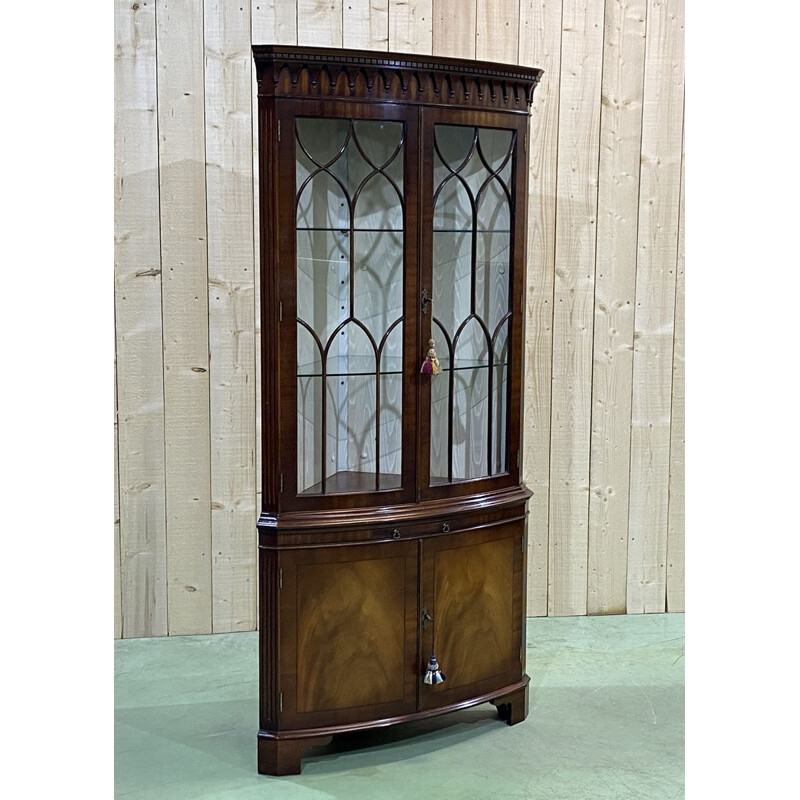 Vintage mahogany corner, English 1950s