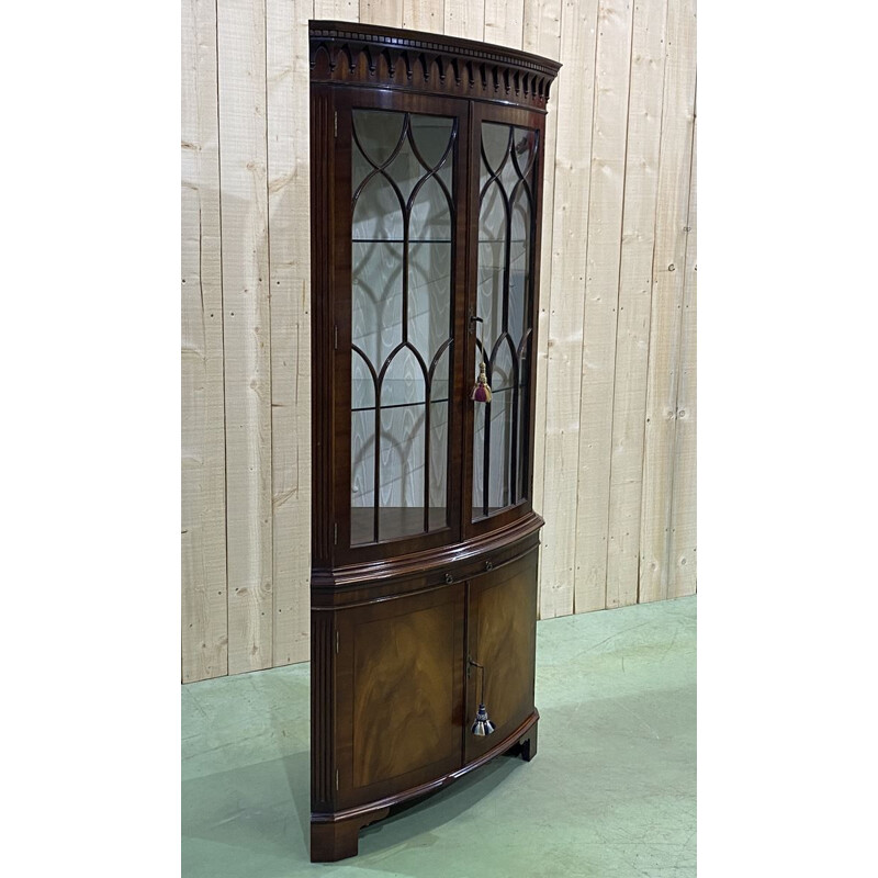 Vintage mahogany corner, English 1950s