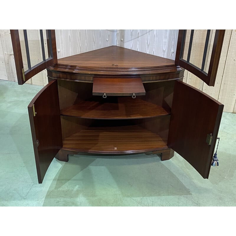 Vintage mahogany corner, English 1950s