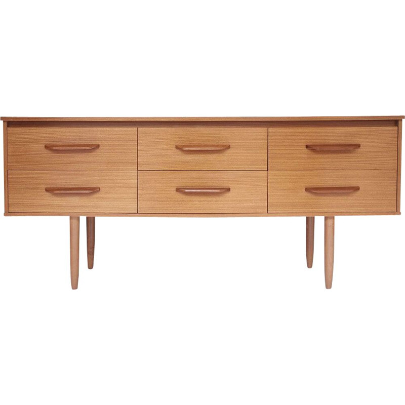 Vintage sideboard 6 drawers chest Scandinavian 1960s