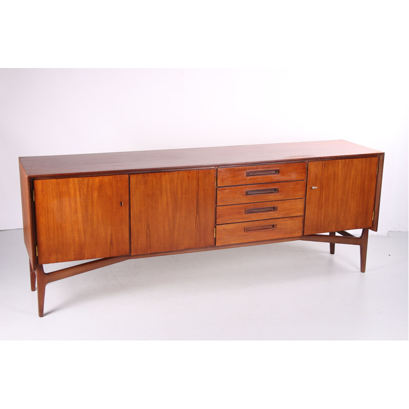 Large vintage Sideboard with doors and 4 drawers 1960s