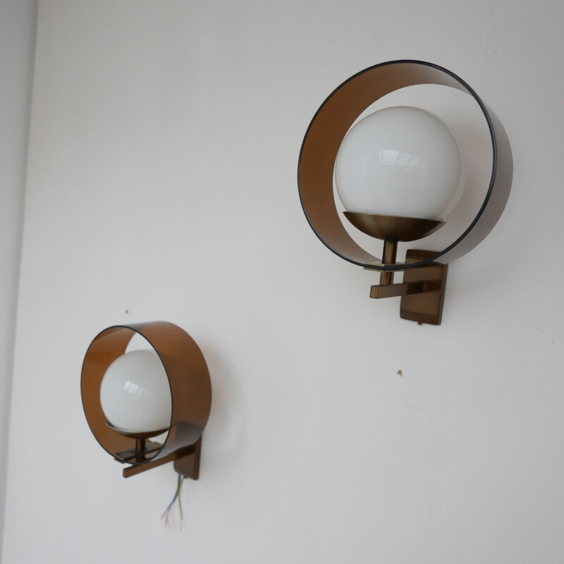 Pair of Mid-Century Wall Lights by Stilux, Italian 1960s