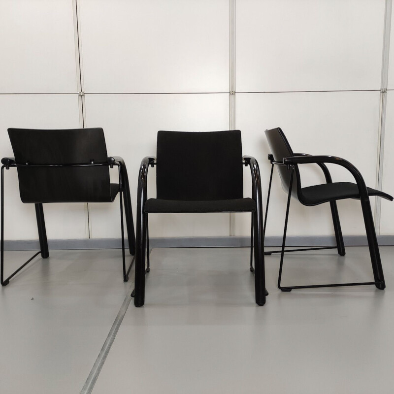 Set of 4 vintage modern Thonet chairs  by Ulrich Bohme and Wulf Schneider 1980s