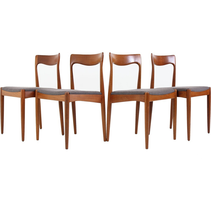 Set of 4 Vamo Møbelfabrik dining chairs, Arne VODDER - 1960s