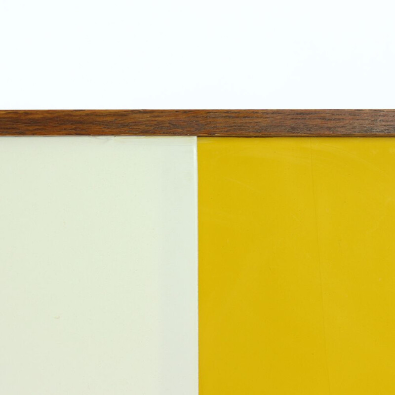 Midcentury Sideboard In Yellow & Cream By Jiri Jiroutek For Nabytek Praha, Czechoslovakia 1960s