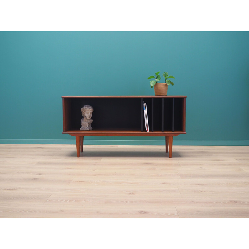 Vintage Teak bookcase for vinyl records, Denmark 1970s