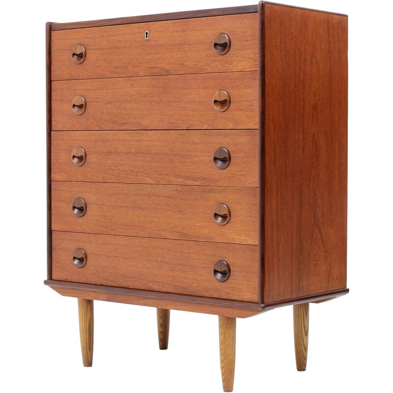 Lockable chest of drawers, K. KRISTIANSEN - 1950s