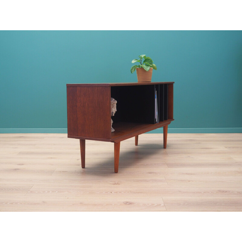 Vintage Teak bookcase for vinyl records, Denmark 1970s