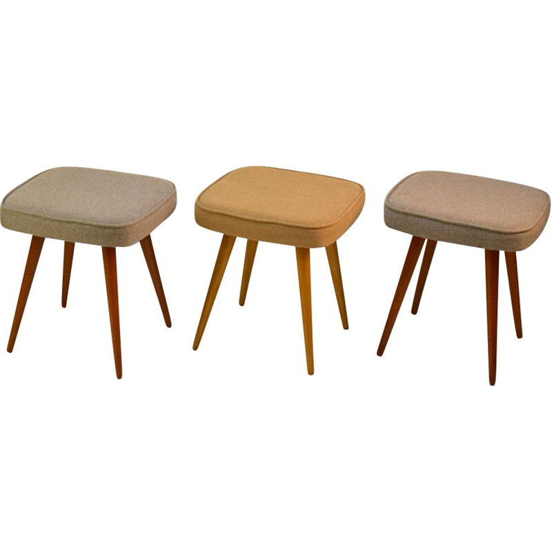 Set of 3 vintage stool 1960s