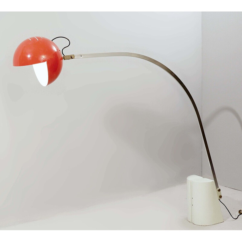 Vintage arc floor lamp by Fabio Lenci Italian