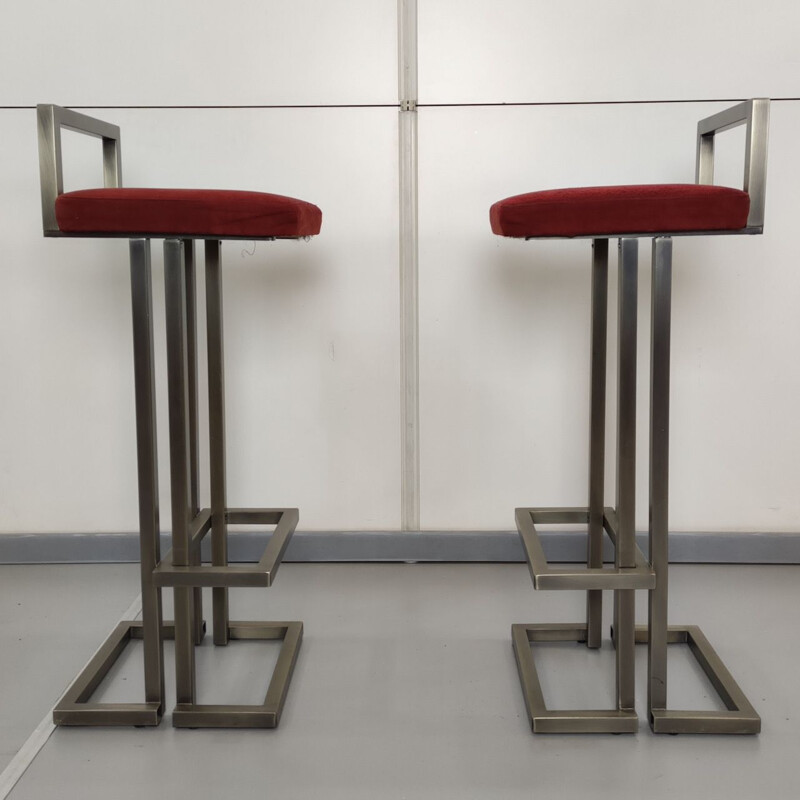 Pair of vintage Belgochrome barstools