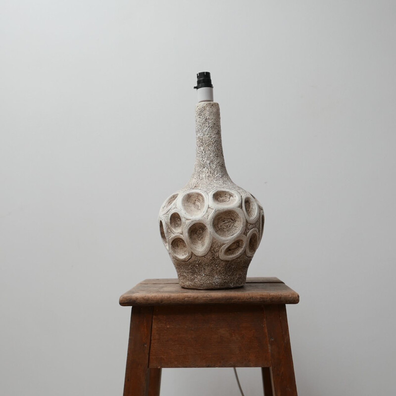 Lampe de table vintage de studio de poterie, Anglais 1960