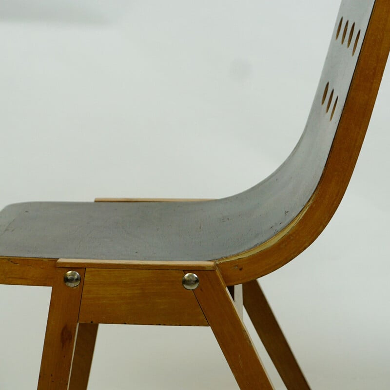 Paire de chaises empilables d'époque par Roland Rainer, années 1951