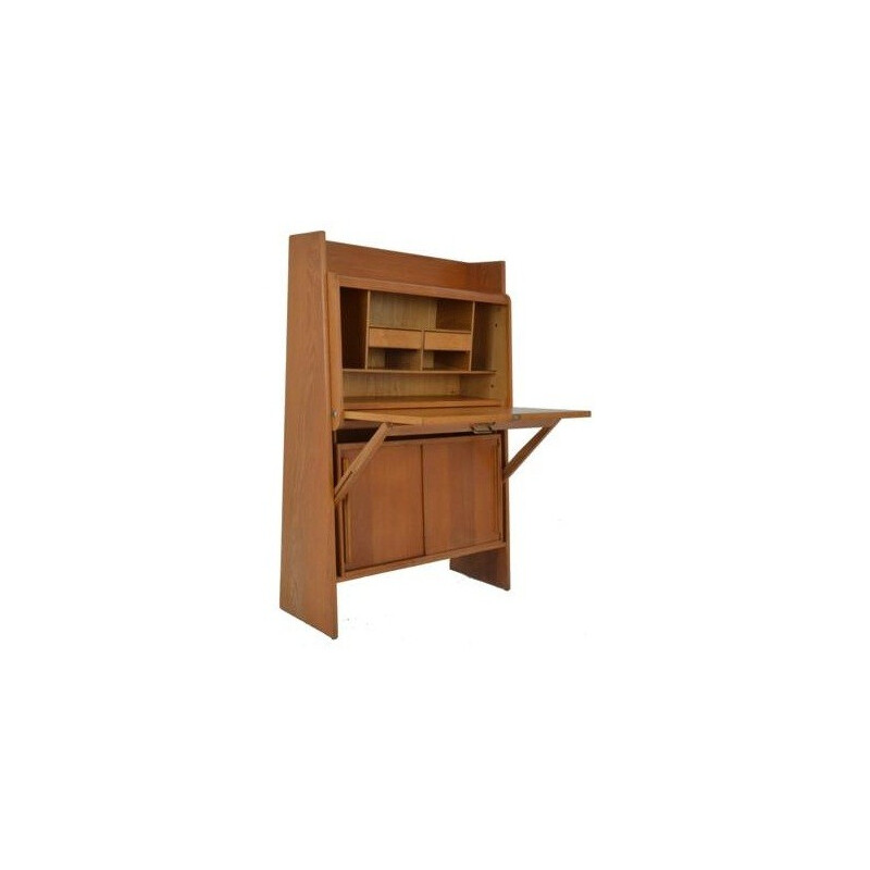 Rozier secretary desk in teak, René Jean CAILLETTE - 1950s