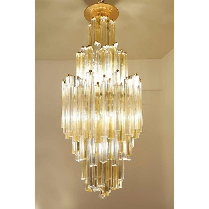 Vintage chandelier Cascade Murano by Paolo Venini 1970s