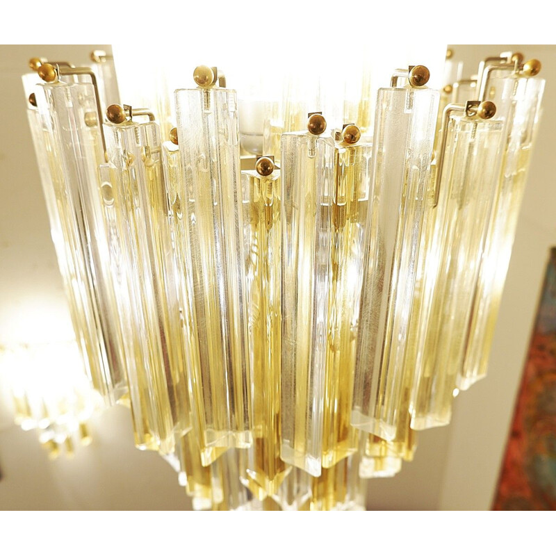 Vintage chandelier Cascade Murano by Paolo Venini 1970s