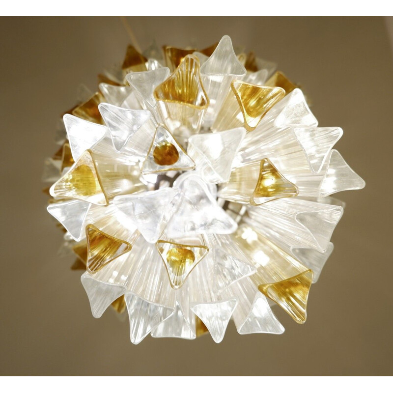 Vintage chandelier Cascade Murano by Paolo Venini 1970s