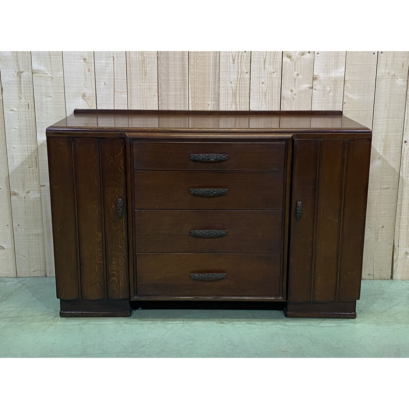 Vintage art deco oak sideboard 1930s