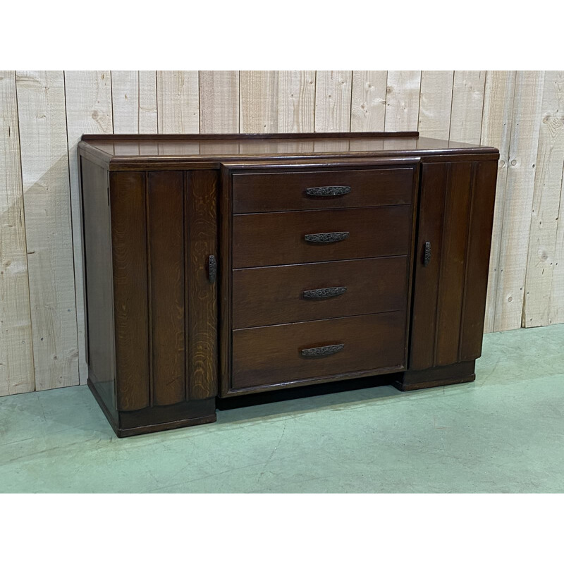 Vintage art deco oak sideboard 1930s