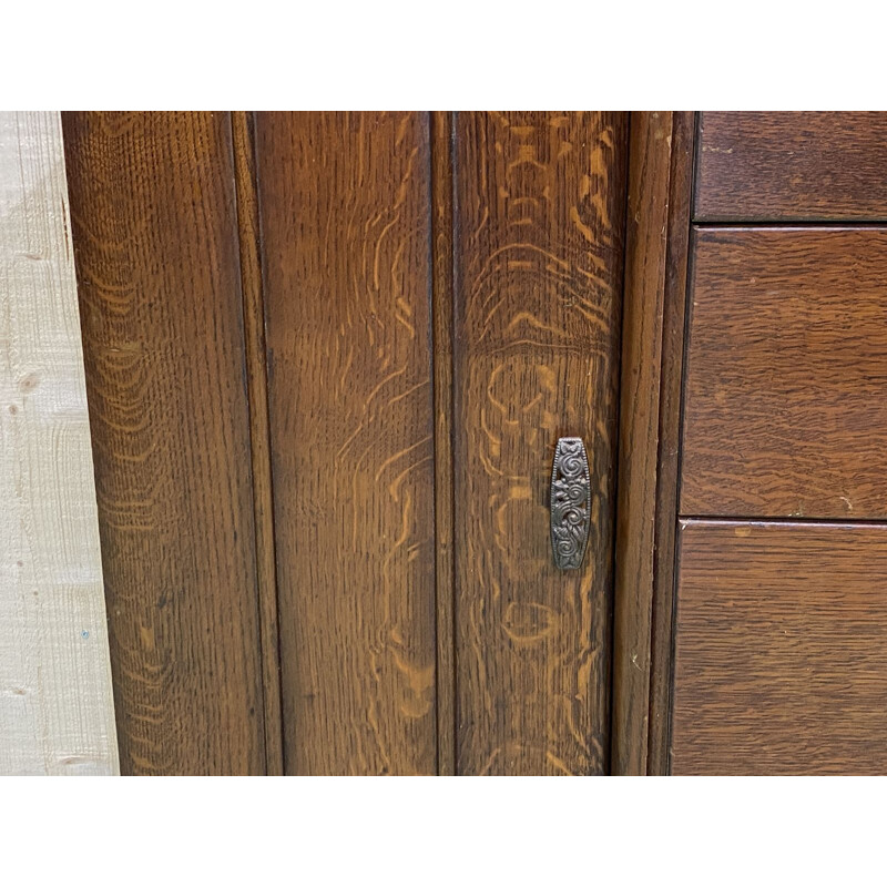 Vintage art deco oak sideboard 1930s