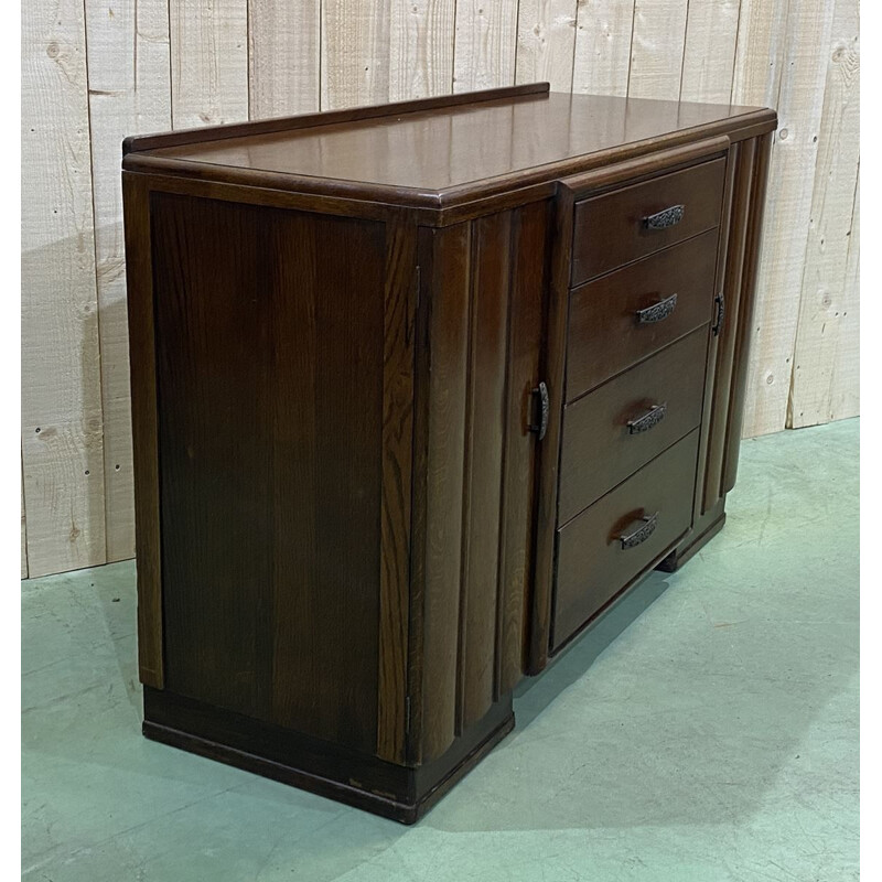 Vintage art deco oak sideboard 1930s