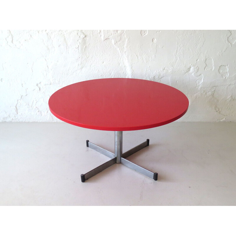 Vintage red stone top coffee table 1960s